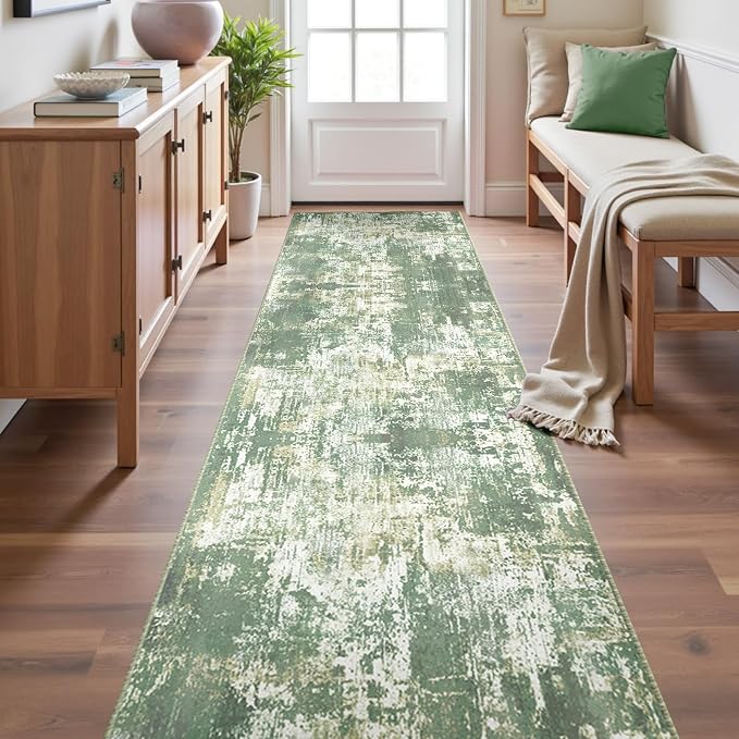 RELEANY Washable Runner 2'x10' Abstract Area Rug by RELEANY