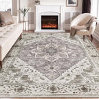 SERISSA 8x10 Washable Non Slip Boho Area Rug by SERISSAHomeDecorCollection