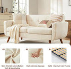 Tbfit 65" W Loveseat Sofa, Mid Century Modern Decor Love Seat Couches - Image 7