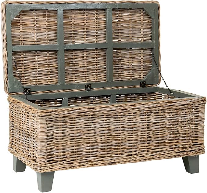 East at Main Woven Rattan Storage Coffee Table - Image 4