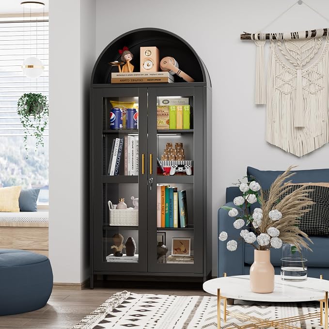 78.74'' H Tall Metal Arched Cabinet by JAORD