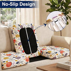 Smiry Waterproof Patio Cushion Covers, Stretch Outdoor Furniture Covers | Couch - Image 3
