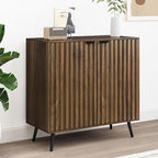 Smuxee Fluted Sideboard Cabinet, Freestanding Walnut Buffet Cabinet - Image 8