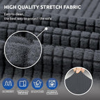 Stretch Loveseat Couch Cover, 2 Cushion Couch Slipcover, Charcoal | 1-Piece - Image 5