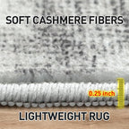 10x14 Area Rugs for Living Room: Washable Abstract Black Grey Carpet | Non-slip - Image 8