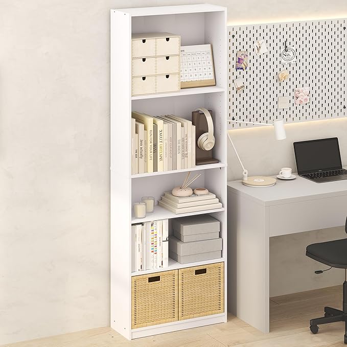 Furinno Jaya Simply Book Shelf, 5-Tier Bookshelf, Bookcase - Image 2