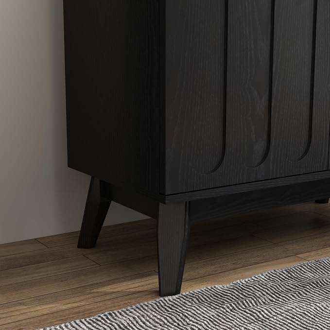 LKTART Black Sideboard Buffet, Small Storage Cabinet - Image 9