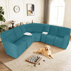 ALIECOM 100% Waterproof Recliner Sectional Couch Covers L Shape Stretch Corner - Image 2