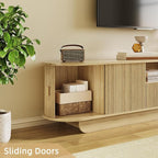 86.61'' Tambour TV Stand for 55-85 Inch, Modern Entertainment Center - Image 4