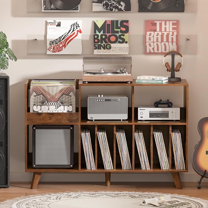 LELELINKY Large 48'' Record Player Stand - Image 7