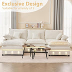 GOSUHI 108" U Shaped Couch, Modular Sectional Sofa, 3-Seater Comfy Cloud Couch - Image 3