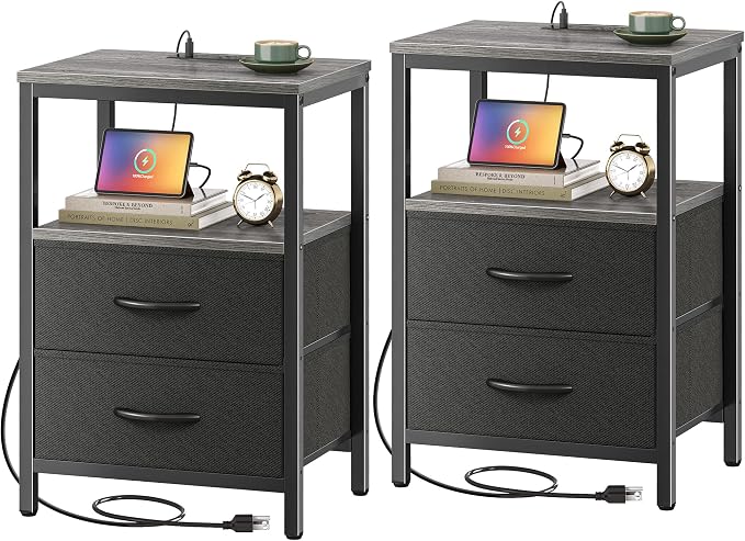 Huuger Nightstands Set of 2, End Tables by Huuger
