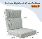 Unimatta Outdoor High Back Chair Cushion Seat Pads, 44 x 21 Inch - Image 5