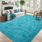 6x9 Large Blue Fluffy Soft Area Rug Non-Slip by ModernHomeDecor