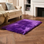duduta Purple Faux Sheepskin Fur Rug 3x5 ft, Fluffy Carpet Rug | Shag Fuzzy - Image 6