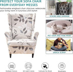 KRFOONN Wingback Chair Covers Slipcovers 2 Piece Stretch Wing Chair Covers - Image 5