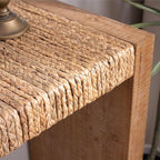 KEIKI 69" Seagrass Console Table, Handwoven Tabletop - Image 5