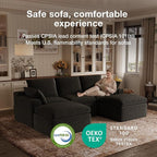Novilla 104.3" Modular Cloud Couch, Modern Sectional Sofa - Image 24