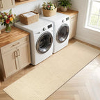 Findosom Washable Runner Rug 2x6, Geometric High-Low Textured Non Slip Hallway - Image 9