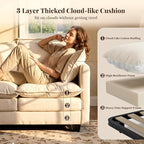 Loveseat Sofa with Cloud 3-Layer Cushion & 27" Deep Seat, Modern Small Couch - Image 3