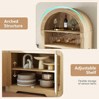 71" Tall Arched Wine Bar Cabinet - Image 7