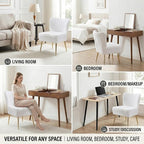 Modern Velvet Accent Chairs Set of 3, Comfy Slipper Chair - Image 3