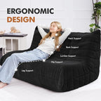 Bean Bag Loveseat Chair Big Sofa Beanbag Chair - Image 4