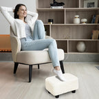 CAROLMADE Small Foot Stool Ottoman Footstool - Image 4