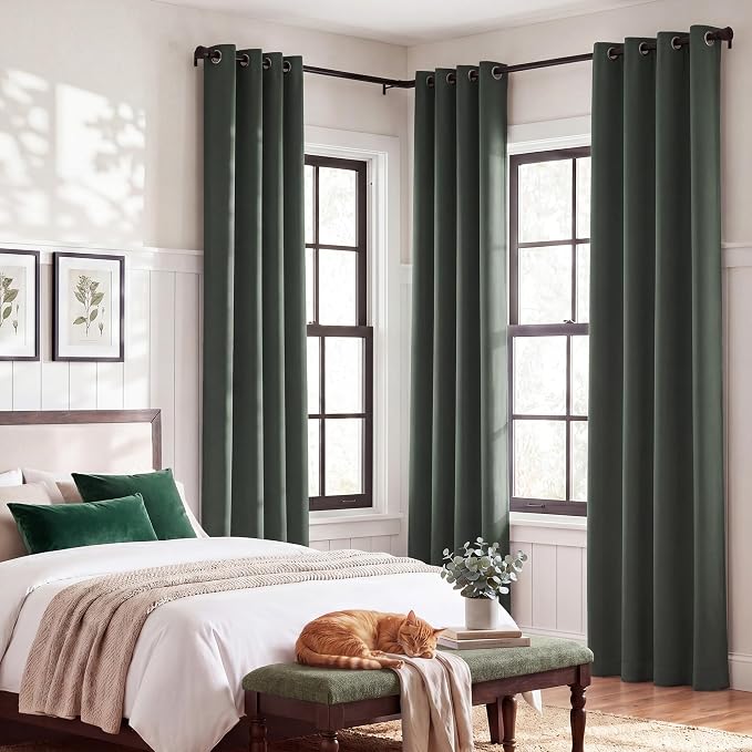 NICETOWN 100% Blackout Curtains 84 inches Long, Pair of Energy Smart & Noise - Image 7