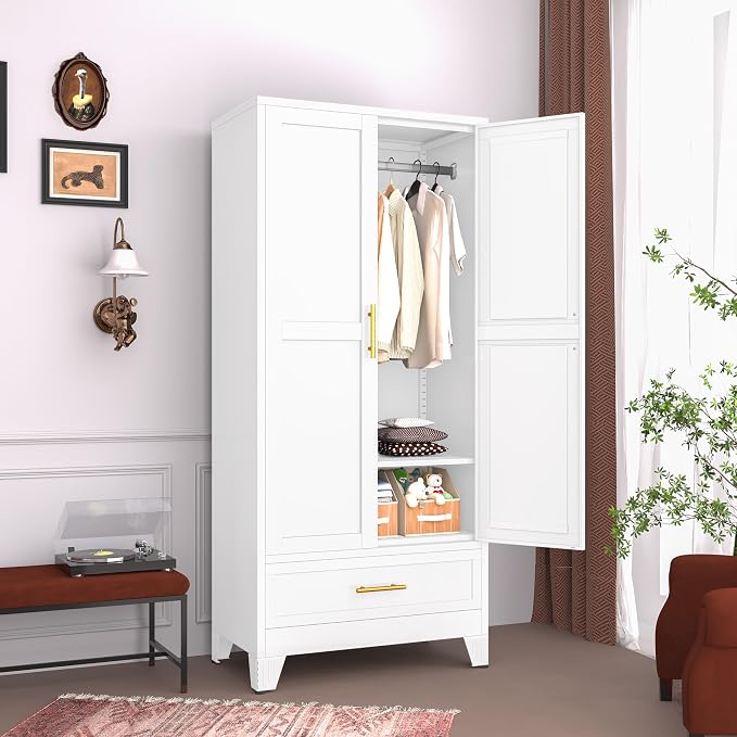 GAIOUS Steel Armoire Wardrobe Closet - Image 8