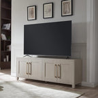 Henn&Hart Rectangular TV Stand for TV's up to 80" in Alder White, TV Stands for - Image 2