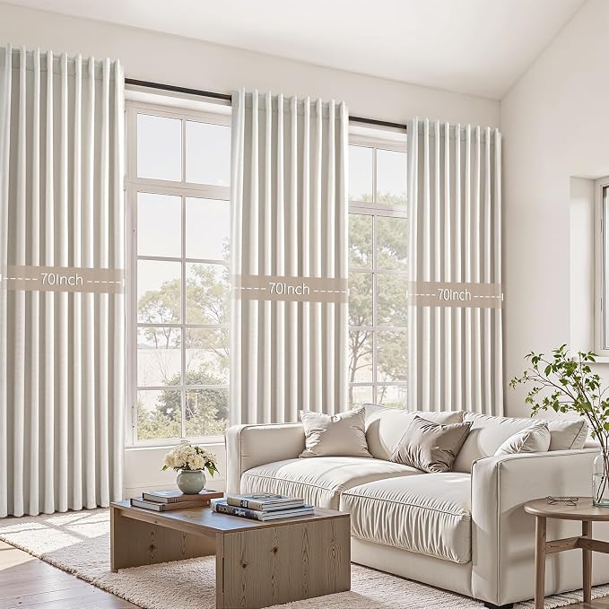 100% Blackout Curtains 70 Inch Wide 90 Inch Long - Image 4