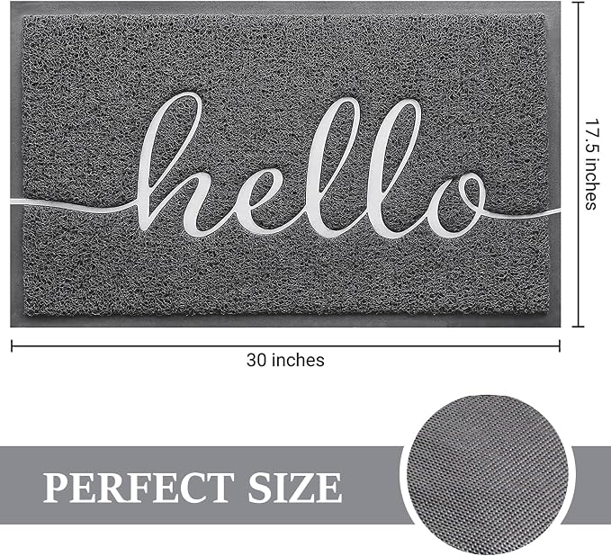 Door Mat Welcome Mat Floor Mat for Entryway, High Traffic Areas | Low Profile - Image 3