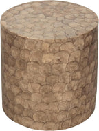 East at Main Capiz Shell Side Table – Tea Brown Accent Table, Small Decorative - Image 4