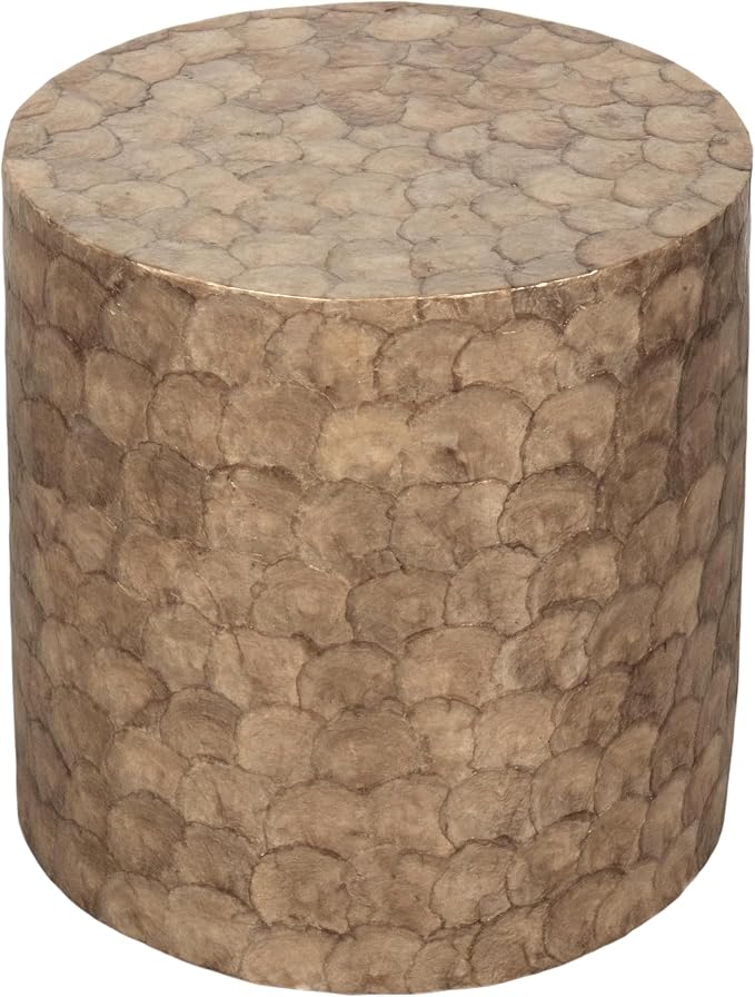 East at Main Capiz Shell Side Table – Tea Brown Accent Table, Small Decorative - Image 4