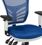 Flash Furniture Nicholas Mid-Back Blue Mesh Multifunction Executive Swivel - Image 7
