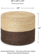 REDEARTH · Cylindrical Pouf Foot Stool Ottoman - Image 3