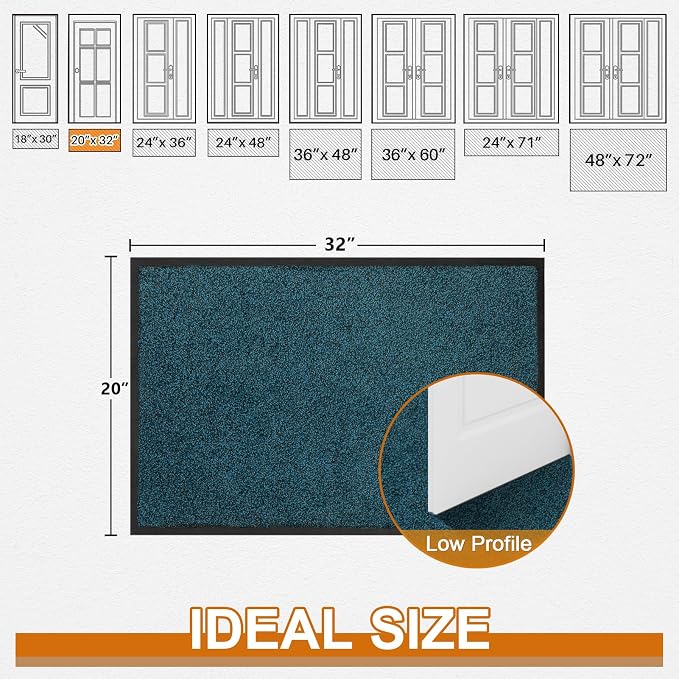 Super Absorbent Front Door Mat, Non-Slip Washable Indoor Doormats, Low Profile - Image 3