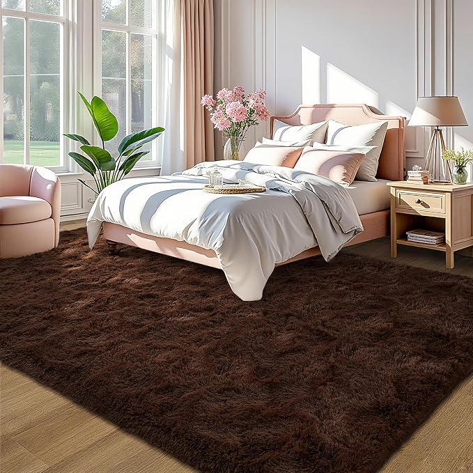 LOCHAS 4x6 Area Rugs Fluffy Living Room Carpets - Image 3