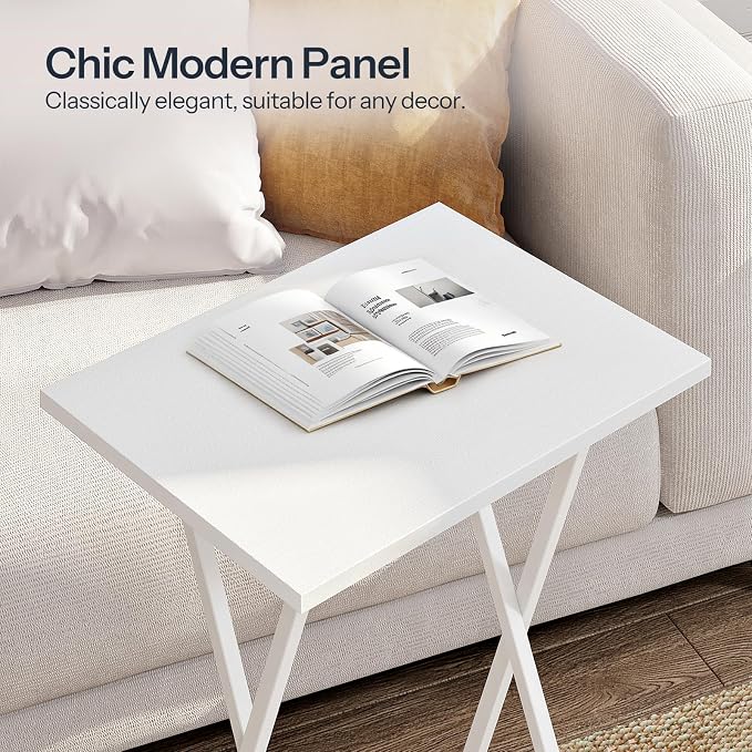 HOOBRO Folding TV Tray Tables, Industrial Snack Tables - Image 6