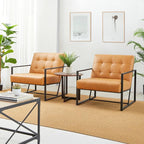 Glitzhome Mid Century Modern Accent Chairs Set of 2, Modern Living Room Chairs - Image 4