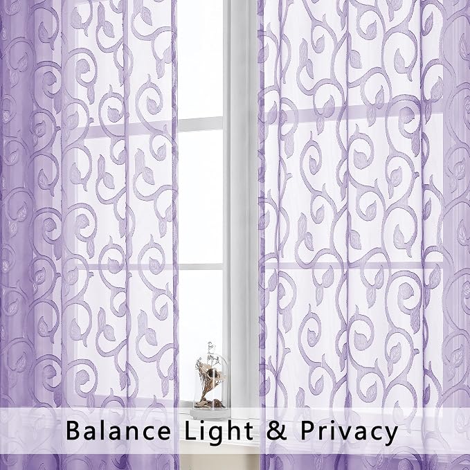 Furman Extra Long Sheer Curtains 96 inches Long - Image 3