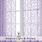 Furman Extra Long Sheer Curtains 96 inches Long - Image 3