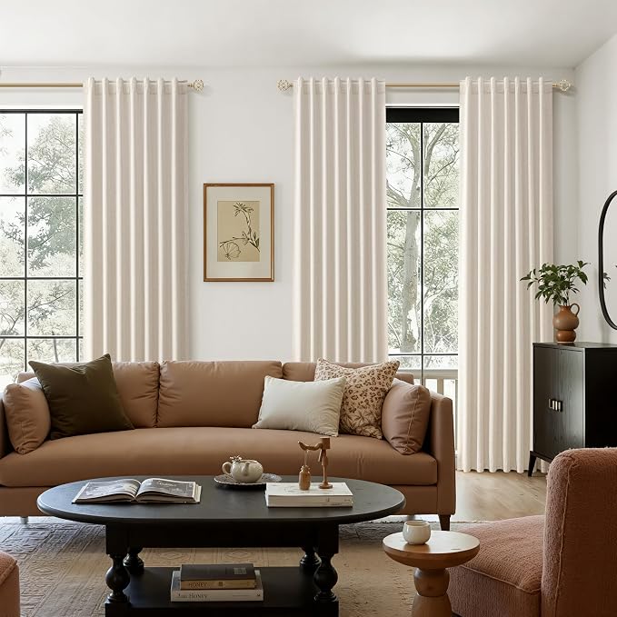 Extra Long 100% Blackout Linen Curtains - Image 9