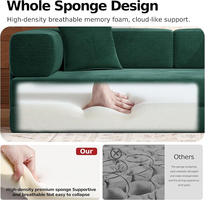 MoonSpeak 78.8''Sleeper Couch Bed - Image 4