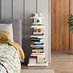 TUTOTAK Narrow Bookshelf, 6-Tier Bookcase, Spine Book Shelf - Image 6