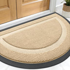 OLANLY Half Circle Front Door Mat Outside 29.5x17 All-Season Rubber Doormat | by OLANLY