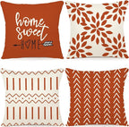 YCOLL Fall Pillow Covers 18x18 Set of 4, Modern Sofa Throw Pillow Cover by PillowCoversExpert