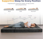 MAXYOYO 6" Folding Sofa Bed for Floor, Tufted Tri-Fold Floor Mattress - Image 4