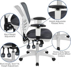 Flash Furniture Nicholas Mid-Back Swivel Office and Gaming Chair, Ergonomic - Image 4